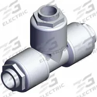 SMC FITTING: 1/2 in OD x 1/2 in OD x 1/2 in OD Size, Compression x Compression x Compression, PFA (MPN LQ1T4A). Key specifications — Series: LQ1; Brand: SMC; Standards: RoHS6, RoHS10.