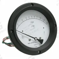 MIDWEST INSTRUMENT Differential Pressure Gauge & Switch: Back, 1/4 in NPT Female, 120, 4 1/2 in Dial (MPN 120SC-00-O-AA-10P). Key specifications — Sensor Type: Piston; Series: 120; Housing Material: 316 Stainless Steel; Certificate of Calibration: Not Included; Gauge Accuracy: ±3-2-3%.