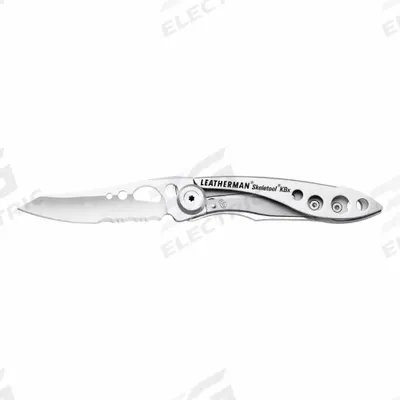 LEATHERMAN Knife: 2 1/2 in Blade Lg, 3 1/2 in Closed Lg, 5 3/4 in Overall Lg, Aluminum - Manually-Opening Folding Knives