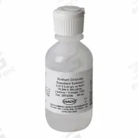 HACH Conductivity Standard Solution: 50 mL Volume, Liquid, 10,000 µS/cm/5.556 g/L (NaCl), Bottle, 1 (MPN 2972226). Key specifications — Brand: HACH; Chemical Family Type: Solution; Concentration: 10,000 µS/cm; 5.556 g/L (NaCl); Container Type: Bottle; Form: Liquid; Manufacturer Part Number: 2972226; Product Type: Conductivity Standard Solution.