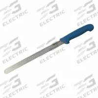 DETECTAMET INC Slicer: Wavy Edge, Stainless Steel Blade, Polymer Handle, Blue Handle, Blue (MPN 600-T046-S072-P01). Key specifications — Brand: DETECTAMET INC; Blade Material: Stainless Steel; Blade Type: Wavy Edge; Handle Color: Blue; Handle Material: Polymer; Knife Type: Slicer; NSF Certified: No.