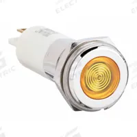 APPROVED VENDOR Flush Panel Light: 12 mm Panel Mounting Hole Dia, LED, Yellow, Flush Head, H12 (MPN 24M138). Key specifications — Brand: APPROVED VENDOR; Electrical Connection: 0.11 Male Quick Disconnect.