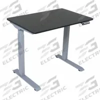 VICTOR Electric Sit-Stand Desk: Black, Steel/Wood, 36 in Overall Wd, 23 5/8 in Overall Dp, Black (MPN DC830B). Key specifications — Frame Color: Black; Frame Material: Steel; Brand: VICTOR; Includes: Control Panel; Desktop Color: Black; Desktop Material: Wood.
