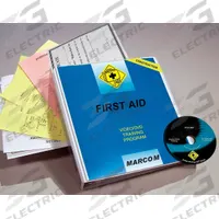 MARCOM Training Software: First Aid, English (MPN V0000849ET). Key specifications — Product Type: Training Software; Regulations Covered: 1910 Subpart K - Medical and First Aid; Includes: Leader's Guide; Brand: MARCOM.