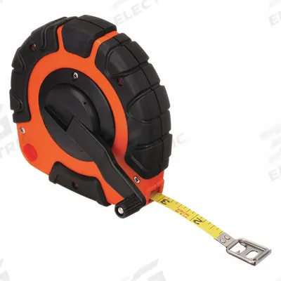 KESON Long Tape Measure: Manual, ST181003X, SAE, 100 ft, 1/8 in, Stainless Steel - Closed-Reel Long Tape Measures