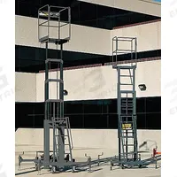 BALLYMORE Mobile Personnel Lift: Battery, Push-Around, 19.3 ft Elevated Platform Ht, 28 in x 36 in (MPN MR-20-DC). Key specifications — Brand: BALLYMORE; Features Included: Batteries.