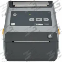 ZEBRA Desktop Printer: Direct Thermal, 4.27 in Max. Print Wd, 6 in/sec, Bluetooth/Wired, Push Button (MPN ZD6A043-D11F00EZ). Key specifications — Printer Series: ZD621; Screen Type: Push Button; Dispensing Style: Peel Off; Printer Connectivity: Bluetooth; Print Speed: 6 in/sec; Wire Communication: Bluetooth; Brand: ZEBRA.