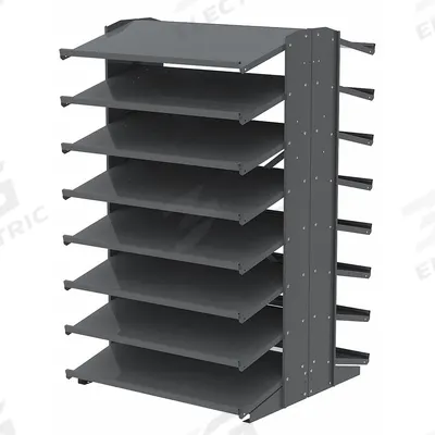 AKRO-MILS Pick Rack: 36 in x 36 in x 60 in, 2 Sided, 0 Bins - Metal Stationary Pick Racks Without Bins