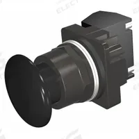 SIEMENS Mushroom Head Push Button: Non-Illuminated, Mushroom Head Profile, Non-Metallic, 30 mm (MPN 52BM9W1A). Key specifications — Brand: SIEMENS; Action: Momentary; Series: Class 52; Terminal Connection: Pressure Plate; Push Button Material Type: Non-Metallic.