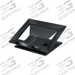 FELLOWES Laptop Stand: Black/Pearl, 4 in Max Ht, 4 in Min Ht, 13 1/4 in Overall Wd, Plastic (MPN 8038401). Key specifications — attr991949: FELLOWES; attr991954: Docking Stations up to 25 lb.