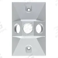 BELL Cluster Cover: Die-Cast Aluminum, Weatherproof Cluster, 1 Gangs, 4 5/8 in Overall Ht, 3R, Gray (MPN 5189-0). Key specifications — Brand: BELL; Color: Gray; Compatible with Product Type: Weatherproof Cluster; Mounting Orientation: Vertical.