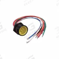 Cordset: 1 1/8"-16 Male Straight x Bare Wire, 9 Pins, Yellow, PVC, 1 ft Cable Lg, 16 AWG Wire Size (MPN 3R9006A20A120). Key specifications — IP Rating: IP67; Cable Jacket Color: Yellow; Wire Size: 16 AWG; Brand: BRAD HARRISON.