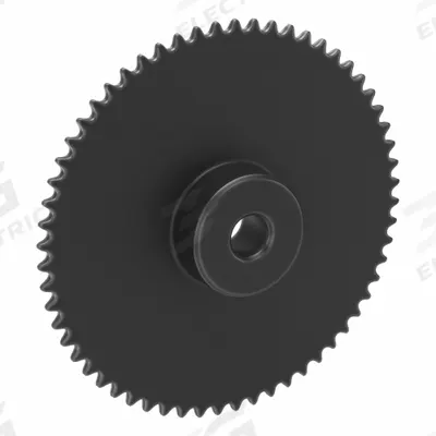 TSUBAKI Single Strand Sprocket: One-Sided Hub, For Single Strands, 35, 60 Teeth - Size 35 Plain-Bore Roller Chain Sprockets