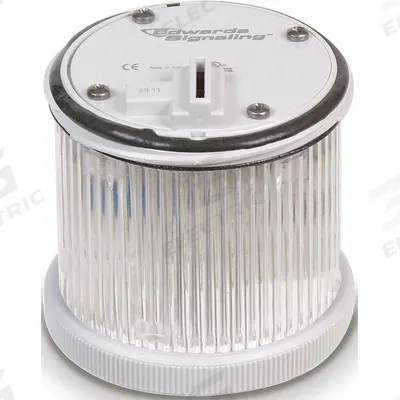 EDWARDS SIGNALING Tower Light Module: Flashing/Steady, 240V AC, White, 70 mm Overall Dia - Multimode Light Modules