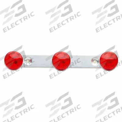 GROTE Bar Lamp: Marker Light, Incandescent, Rectangular, Red, Screw, Blunt Cut Wires - Marker Lights