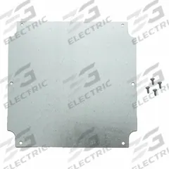 HAMMOND Inner Panel: Back Panel Panel, 5.87 in Overall Ht, 5.83 in Overall Wd, Steel, Galvanized (MPN 1555RFPL). Key specifications — Panel Style: Back Panel; Brand: HAMMOND; Finish: Galvanized; Manufacturer Part Number: 1555RFPL; Material: Steel.