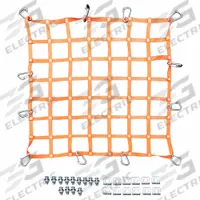 US NETTING Safety Netting System: 5 in Mesh Size, Perimeter Netting, Orange, 4 ft Lg, Net, Worker (MPN HNCSSN-B-24). Key specifications — Shape: Rectangle; Brand: US NETTING; Netting Type: Perimeter Netting; Standards: OSHA 1910.145; Protection Type: Worker; Net System Component: Net; Color: Orange.