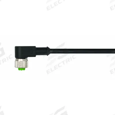 MURRELEKTRONIK Cordset: M12 Female Right Angle X Bare Wire, 12 Pins, Black, PUR, 3 m Cable Lg - Single-Ended Cordsets with PUR Jacket for Twisting Applications