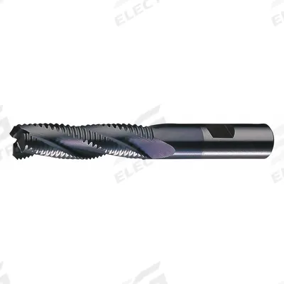 CLEVELAND Roughing End Mill: Cobalt, TiAlN Coated, 5 Flute, Coarse Pitch, 1" Mill Dia - General Purpose Cobalt Roughing End Mills