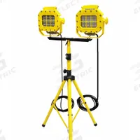 LIND EQUIPMENT Flood Light: 5,600 lm Max Brightness, LED, 1, 1 Brightness Levels, 2 Lamp Heads, IP65 (MPN XP970LED-TD). Key specifications — Frame Color: Yellow; Lighting Technology: LED; Operating Voltage: 90 to 277V AC; Brand: LIND EQUIPMENT; No. of Brightness Levels: 1.
