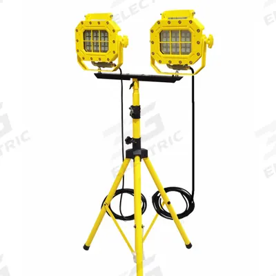 LIND EQUIPMENT Flood Light: 5,600 lm Max Brightness, LED, 1, 1 Brightness Levels, 2 Lamp Heads - Hazardous Location Work Lights