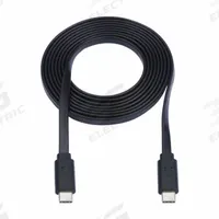 EATON TRIPP LITE Usb Cable: Type C End 1, Type C End 2, Black, 6 ft Lg, 2.0 USB Specification (MPN U040-006-C-FL). Key specifications — End 1 Connection Type: Type C; Color: Black; Brand: EATON TRIPP LITE; Jacket Material: PVC; Product Type: USB Cable; End 2 Connection Type: Type C.
