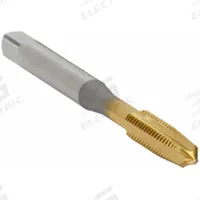 OSG Straight Flute Tap: #10-24 UNC, H2 / 2B-3B, 4 Flute, Taper Chamfer, TiN Coated High Speed Steel (MPN 1014805)