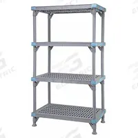 QUANTUM STORAGE SYSTEMS Shelving Unit: 36 in x 18 in, 62 in Overall Ht, 4 Shelves, Quick-Adjust (MPN QP183662VS-4). Key specifications — Resistance Properties: Salt Water-Resistant; Shelf Adjustment Type: Quick-Adjust; Frame Material: Polypropylene; Shelving Material: Polypropylene; Brand: QUANTUM STORAGE SYSTEMS.