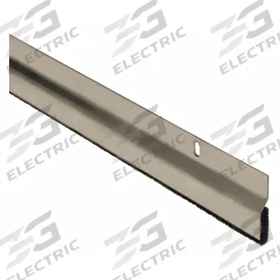 NATIONAL GUARD Door Weatherstripping: Brush Insert, 8 ft Lg, 1 1/8 in Wd - Metal Leaf Weatherstripping
