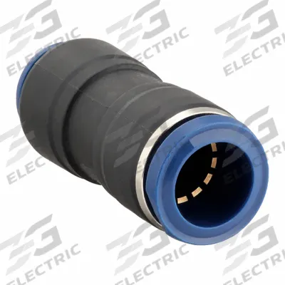 AIGNEP USA Push-Fit Adapter Fitting: 3/8 in OD x 1/4 in OD Size - Nylon & Nickel-Plated Brass Tube Fittings