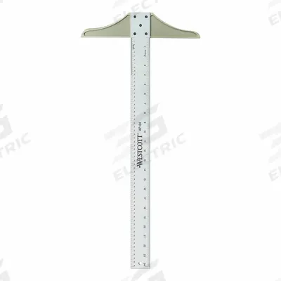 WESTCOTT T-Square: 12 3/8 in Base Lg, 12 3/8 in x 2 5/8 in, 24 in x 2 in - T-Squares