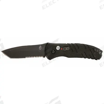 GERBER Tactical Folding Knife: 3 1/2 in Blade Lg, 5 in Closed Lg, 8 1/2 in Overall Lg - Automatic-Opening Folding Knives