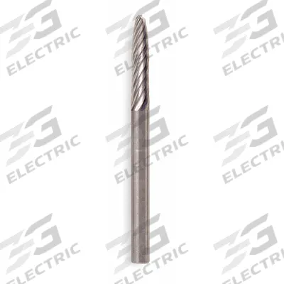 WIDIA METAL REMOVAL Carbide Bur: Ball-Nosed Tree, SF-5, Aluminum Cut, 1/2" x 1" Head - Aluminum-Cut Ball-Nosed Tree Burs