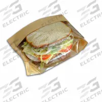 READY FRESH Window Sandwich Bag: 5 3/4 in Wd, 2 3/4 in Dp, Kraft Paper/OPP, Heat Sealable, 500 PK (MPN RF-6395KW). Key specifications — Brand: READY FRESH; Material: OPP; Microwave Safe: Yes; Closure Type: Heat Sealable; FDA Compliant: Yes.