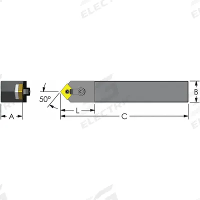 ULTRA-DEX USA Indexable Turning and Profiling Tool Holder: MCYNN 16-4D (MPN 974-000-114) - Indexable Turning & Profiling Toolholders