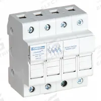 MERSEN Fuse Block: Finger-Safe, 4 Pole, 600 V AC, DIN Rail Mounting, Pressure Plate Termination (MPN USCC4). Key specifications — Brand: MERSEN.