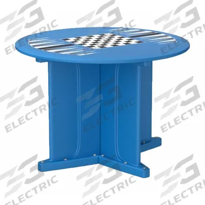 CORTECH Table: 29 in Overall Ht, 42 in Overall Dia, Game Top Included, Ballast Accepted - Round X-Base Tables