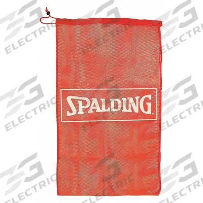 SPALDING Ball Bag: 24 in Overall Wd, 36 in Overall Ht, Polyester, Red, (7) Basketballs (MPN 8361S) - Sports Equipment Bags
