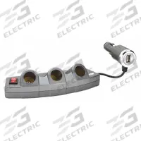 BELL 3-Outlet Power Strip with USB Port: Power Splitter and Charger, 4 Connections, 4 in Cord Lg (MPN 39256-8). Key specifications — Color: Black; Includes: On/Off Power Switch with LED Indicator and Fused Lighter Plug Protection; Product Type: Power Splitter and Charger; Brand: BELL; Ports: 12V Auxiliary Port.