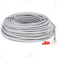 SOUTHWIRE Metal Clad Armored Cable: 14 AWG, 3 Conductors, Copper, 100 ft, Aluminum, Std, THHN (MPN 68582623). Key specifications — Brand: SOUTHWIRE.