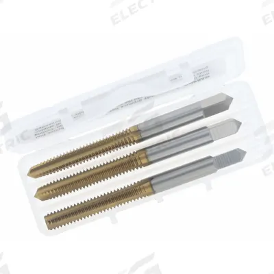 CHICAGO-LATROBE Tap Kit: M5x0.8 Metric, D4 / 6H, 4 Flute - Three-Piece Hand Tap Sets