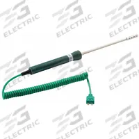 WOHLER Flue Gas Temperature Probe: 0°F to 1,652°F /-17°C to 900°C, ±0.3% Accuracy, 5.1 in Probe Lg (MPN 6635). Key specifications — Brand: WOHLER; Accuracy: ±0.3 %; Handle Type: Straight.