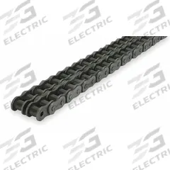 DAYTON Roller Chain: Double Strand, 80, 1 in Pitch, Steel, 10 ft Overall Lg, Riveted Pin, Steel (MPN 2YDY9)