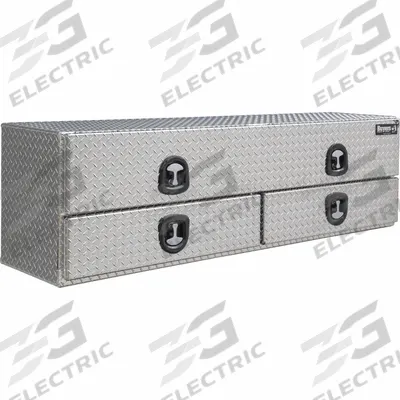 BUYERS PRODUCTS Contractor: Truck Box with Drawers, Single Flip-Up Door Lid - Single Flip-Up Door Topside Boxes with Drawers