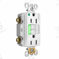 LEGRAND GFCI: Hospital Grade, Duplex, 5-15R, White, GFCI, 125V AC, 15 A, 2 Pole / 3 Wire (MPN 1597HGTRPIW)