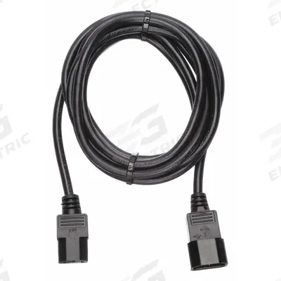 APPROVED VENDOR Power Cord: 10 ft Lg, 3/18, C14 Plug, C13 Receptacle, SJT, PVC - Electronic Equipment Power Cords
