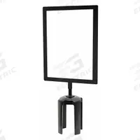 TENSABARRIER Sign Frame: Black, 7 in Overall Wd (MPN FRAME-HDSC-33-0711HD-V). Key specifications — attr193638: TENSABARRIER; attr982147: Black; attr982154: (2) Sheets of Acrylic; attr982153: Tensabarrier Retractable Stanchion Post; attr982157: Metal Alloy.