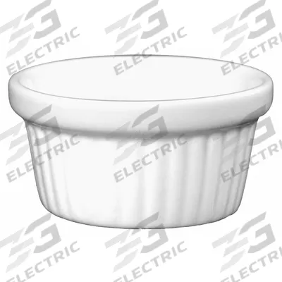 ITI Fluted Ramekin: 2.75 oz Capacity, Vitrified Stoneware, White, Microwaveable - Ramekins