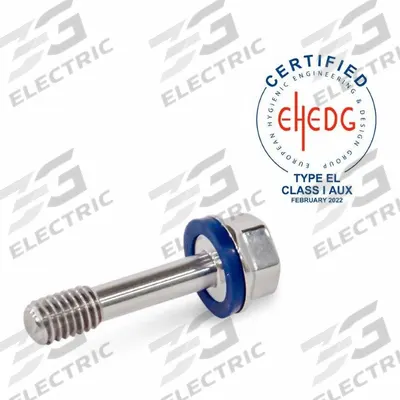 JW WINCO Hygienic Hex Head Screws: Stainless Steel, Partially Threaded, M6, 8 mm Min Thread Lg - Narrow-Shaft Hygienic Hex Head Screws with Sealing Washer