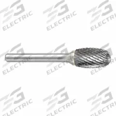 SGS PRO Carbide Bur: Oval, SE-3, Double Cut, 3/8" x 5/8" Head, 1/4" Shank (MPN 12978). Key specifications — Brand: SGS PRO; Trade Number: SE-3.